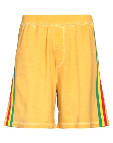 DSQUARED2 Shorts & Bermuda Giallo 100% Cotone, Elastan
