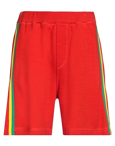 DSQUARED2 Shorts & Bermuda Rosso 100% Cotone, Elastan