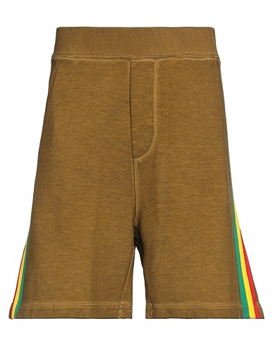 DSQUARED2 Shorts et Bermudas Vert militaire 100% Coton, Élasthanne