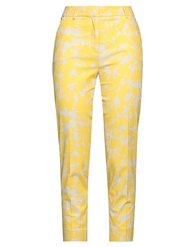 VIA MASINI 80 Casual pants Yellow 99% Cotton, 1% Elastane