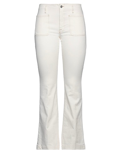 FRAME Denim trousers White 79% Cotton, 20% Pre-consumer recycled cotton, 1% Elastane