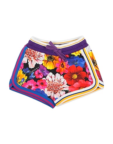 DOLCE&GABBANA Shorts & Bermuda Black 100% Cotton, Polyester, Metallic Polyester, Silk, Elastane