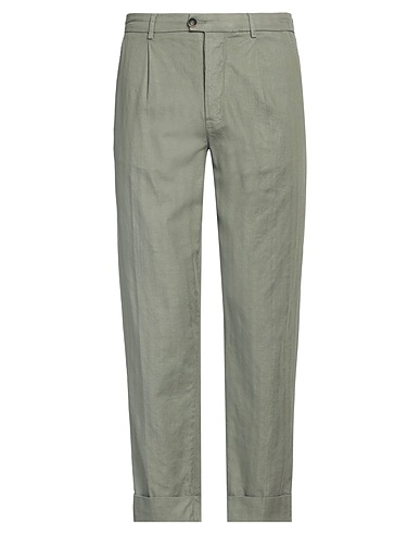 RE_HASH Casual pants Sage green 69% Cotton, 29% Linen, 2% Elastane