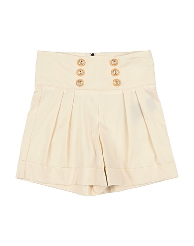 BALMAIN Shorts & Bermuda Ivory 71% Cotton, 25% Polyamide, 4% Elastane