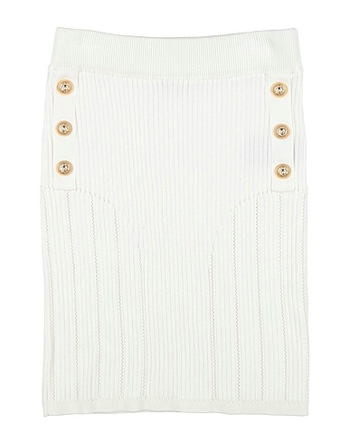 BALMAIN Gonna Off white 57% Cotone, 43% Viscosa