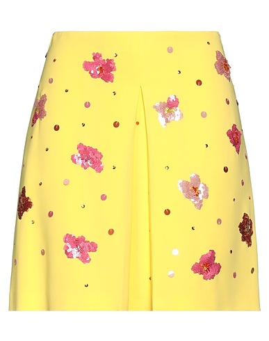 MARNI Mini skirt Yellow 97% Viscose, 3% Elastane, Polyester, Glass