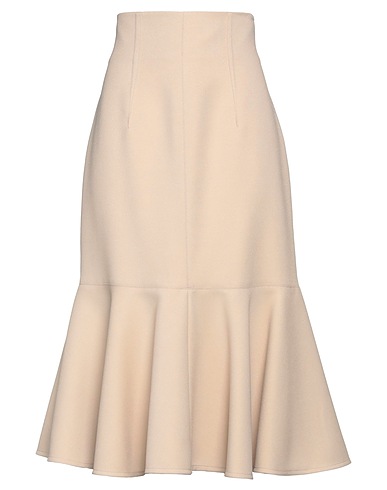 PHILOSOPHY di LORENZO SERAFINI Midi skirt Beige 100% Polyester