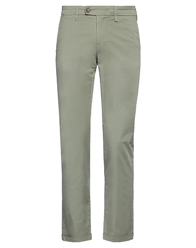 RE_HASH Casual trouser Sage green 98% Cotton, 2% Elastane