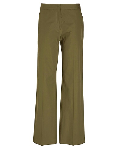 8 by YOOX Casual pants STRAIGHT-LEG FORMAL PANTS
 Military green 100% Cotton