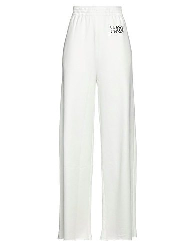 MM6 MAISON MARGIELA Casual trouser White 100% Cotton