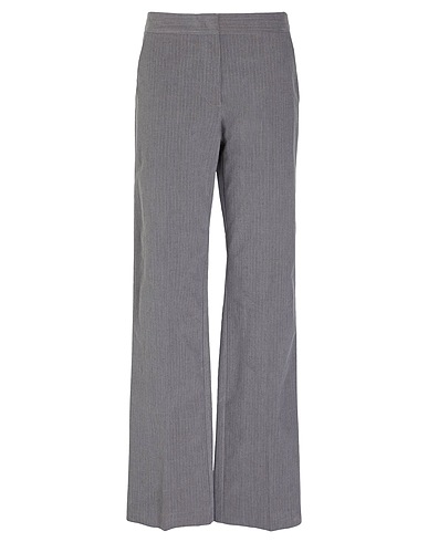 8 by YOOX Casual trouser STRAIGHT-LEG FORMAL PANTS
 Grey 98% Cotton, 2% Elastane