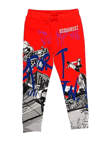 DSQUARED2 Casual trouser Red 100% Cotton, Elastane