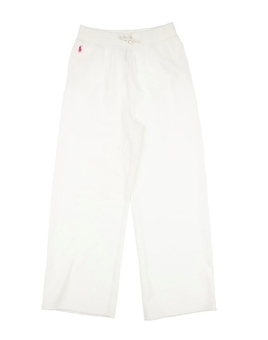 POLO RALPH LAUREN Casual pants Fleece Wide-Leg Sweatpant  White 60% Cotton, 40% Recycled polyester