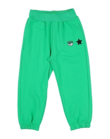 CHIARA FERRAGNI Casual trouser Green 96% Cotton, 4% Elastane