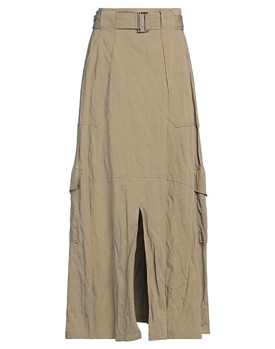 FABIANA FILIPPI Long skirt Military green 92% Cotton, 8% Metallic fiber