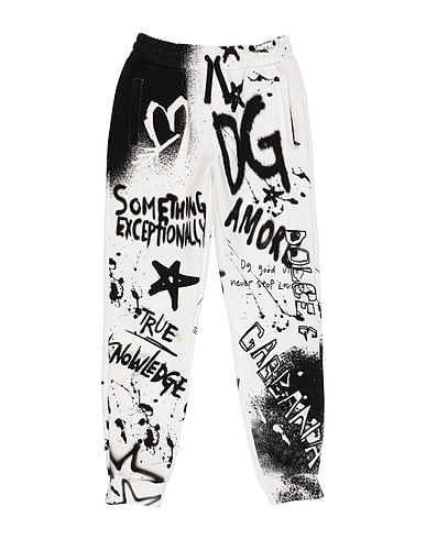DOLCE&GABBANA Casual trouser White 80% Cotton, 20% Polyester
