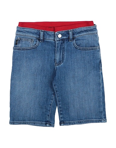 EMPORIO ARMANI Denim shorts Blue 99% Cotton, 1% Elastane, Polyamide, Polyester