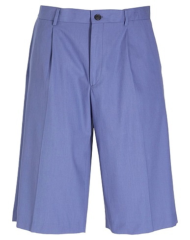 8 by YOOX Shorts & Bermuda COTTON PLEATED WIDE LONG SHORTS
 Avio 100% Cotone