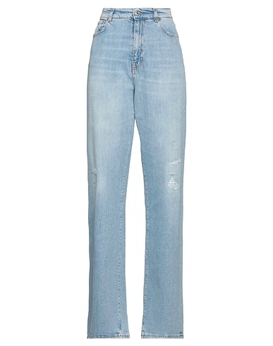 GRIFONI Denim trousers Blue 98% Cotton, 2% Elastane