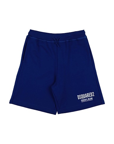 DSQUARED2 Shorts & Bermuda Bright blue 100% Cotton, Elastane