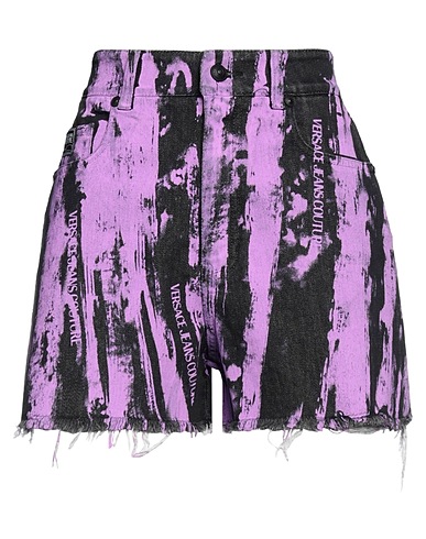 VERSACE JEANS COUTURE Shorts Violett 98% Baumwolle, 2% Elastan
