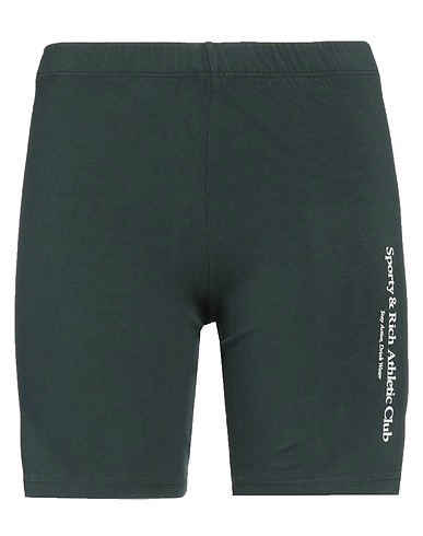 SPORTY & RICH Shorts & Bermuda Dark green 91% Cotton, 9% Elastane