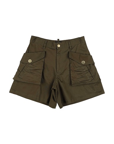 DSQUARED2 Shorts & Bermuda Verde militare 98% Cotone, 2% Elastan