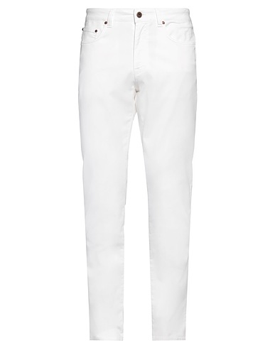 BOGLIOLI 5-pocket White 94% Cotton, 4% Silk, 2% Elastane