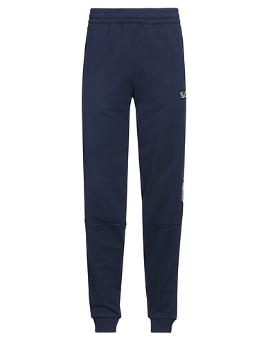 EA7 Casual pants Midnight blue 100% Cotton, Polyamide, Polyester, Elastane