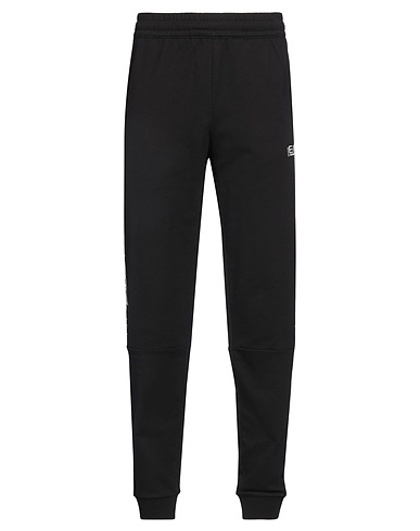 EA7 Casual pants Black 100% Cotton, Polyamide, Polyester, Elastane