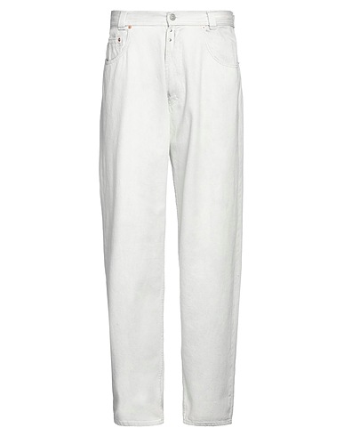 MM6 MAISON MARGIELA Denim pants Ivory 100% Cotton