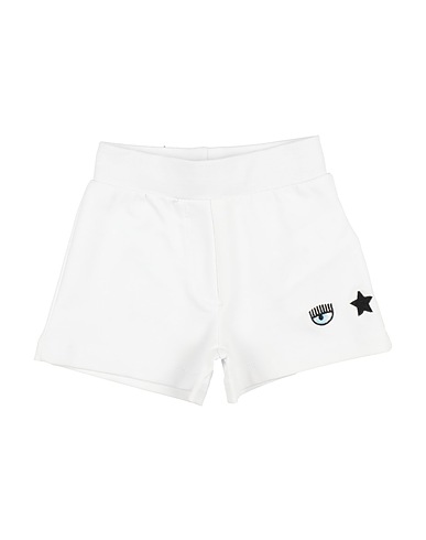 CHIARA FERRAGNI Shorts & Bermuda White 95% Cotton, 5% Elastane
