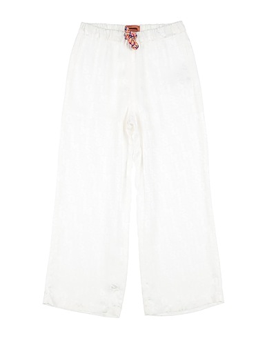 MISSONI KIDS Casual trouser White 53% Acetate, 47% Viscose, Polyester, Polyamide