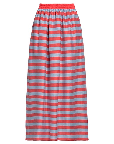 EMPORIO ARMANI Long skirt Red 72% Linen, 22% Polyamide, 6% Polyester