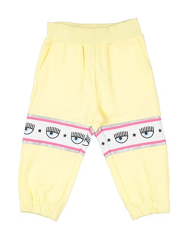 CHIARA FERRAGNI Casual trouser Yellow 96% Cotton, 4% Polyester