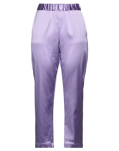 SEMICOUTURE Casual pants Lilac 74% Acetate, 23% Polyamide, 3% Elastane