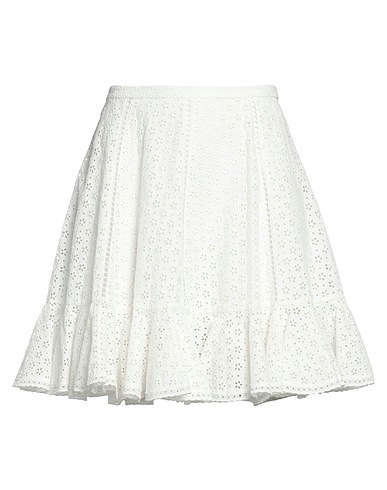 PHILOSOPHY di LORENZO SERAFINI Mini skirt White 50% Cotton, 50% Polyester