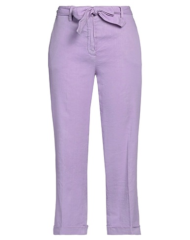 RE_HASH Pantalon Mauve 72% Lin, 15% Viscose, 12% Coton, 1% Élasthanne