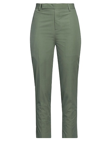 RICK OWENS Pantalone Verde 100% Cotone