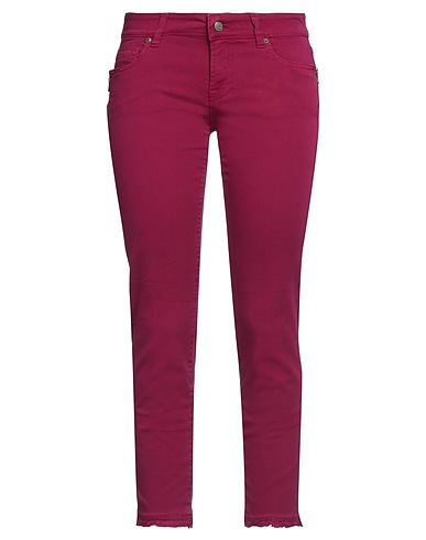 ROŸ ROGER'S Casual trouser Magenta 98% Cotton, 2% Elastane