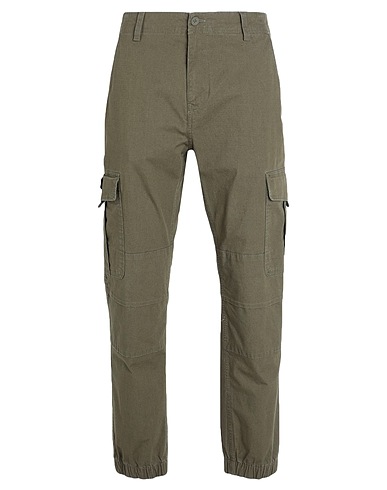 TOMMY JEANS Cargo Military green 98% Cotton, 2% Elastane
