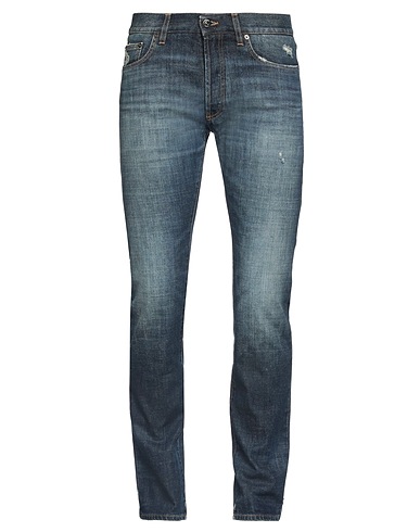 14BROS Denim pants Blue 100% Cotton