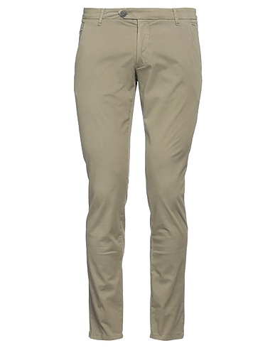 ROŸ ROGER'S Casual pants Military green 97% Cotton, 3% Elastane