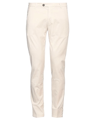 ROŸ ROGER'S Casual trouser Cream 97% Cotton, 3% Elastane