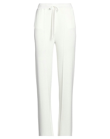 FEDELI Casual trouser White 67% Viscose, 33% Cotton