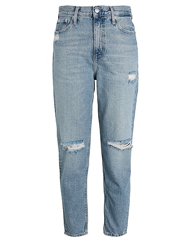 CALVIN KLEIN JEANS Denim trousers Blue 100% Post-consumer recycled cotton