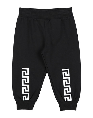VERSACE YOUNG Casual pants Black 94% Cotton, 6% Elastane