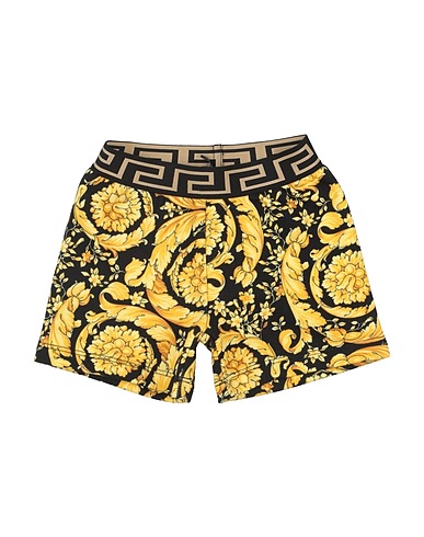 VERSACE YOUNG Shorts & Bermuda Black 100% Cotton, Polyamide, Elastane