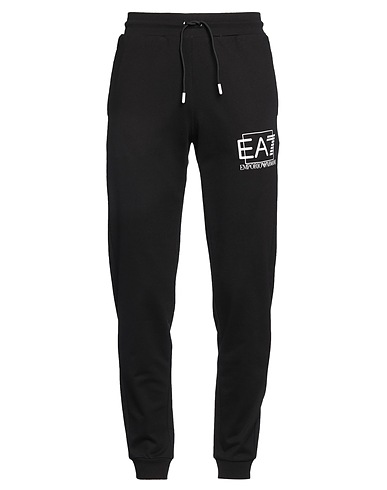 EA7 Casual pants Black 100% Cotton, Elastane