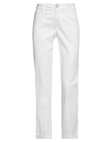 RE_HASH Casual trouser White 97% Cotton, 3% Elastane